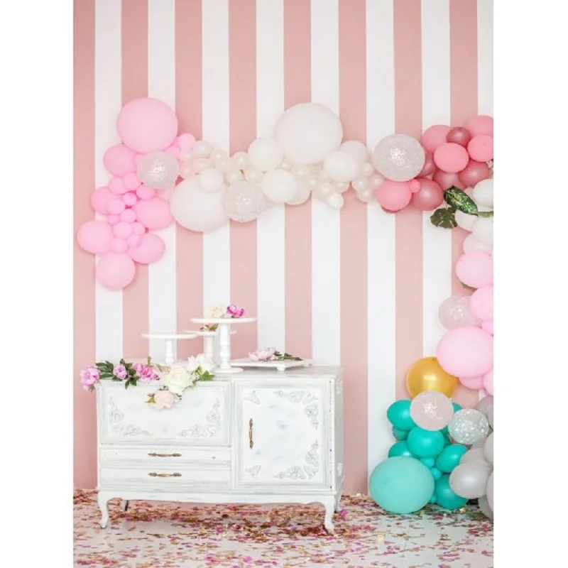 Реквизит для фотостудии фон фотосъемки День Святого Валентина Розовый Полосатый