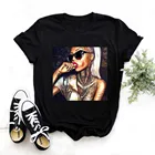 Женская хлопковая футболка с коротким рукавом, черная футболка в стиле Харадзюку, Волшебная Готическая футболка для девушек, Прямая поставка, лето 2020