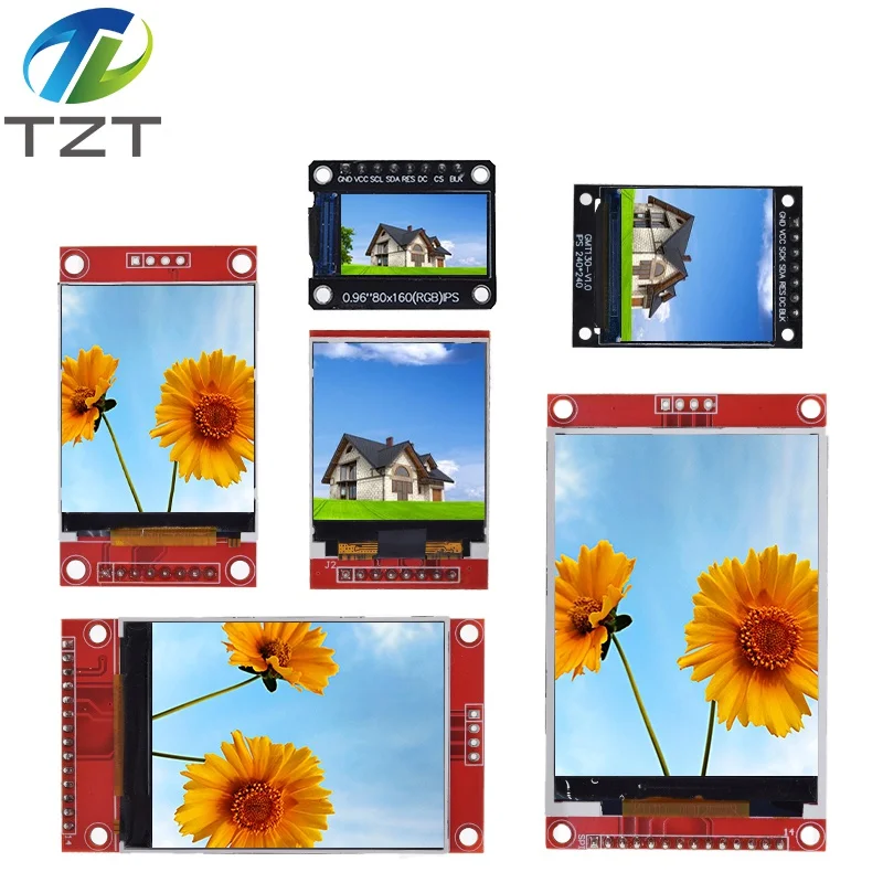 

TFT Display 0.96/1.3/1.44/1.8/2.4/2.8/3.5 Inch TFT Full Color Screen LCD Module ST7735 ILI9341 Driver Interface SPI for Arduino