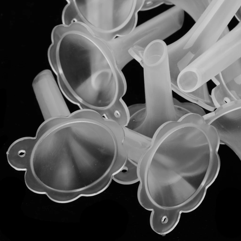 

50pcs Flower Mini Funnels For Filling Small Essential Oils Bottles Container