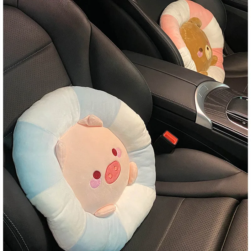 

2021 Hotsale Petal Cushion Cotton Animal Kawaii Japanese Cute Pet Pattern Car Seat Cushion Lumbar Waist Pillow