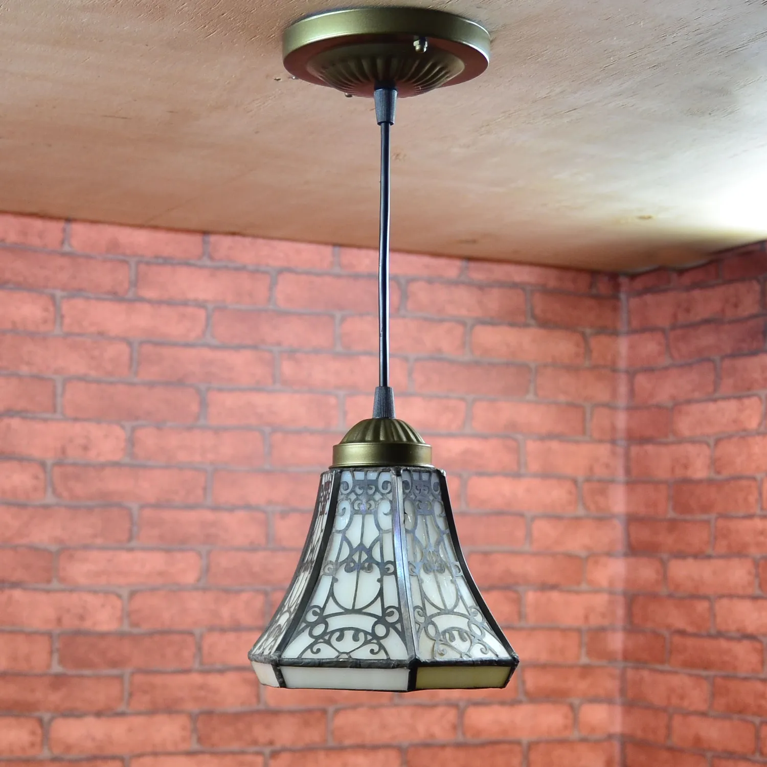 Европейский Стиль Тиффани Ретро витражный подвесной светильник для балкона