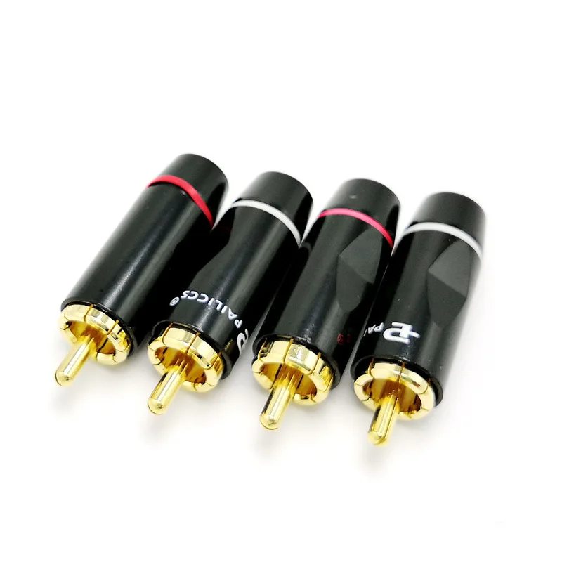 DIY RCA разъем для DIY HIFI позолоченный Аудио кабель RCA Мужской Аудио Видео разъем золотой адаптер для кабеля 6 шт./лот