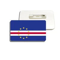 cape verde national flag brooch acrylic lapel pin for women and men patriotic backpacks clothes decor party badge jewelry