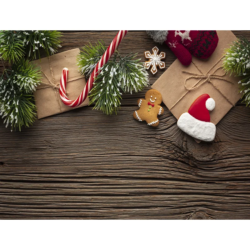 

ZHISUXI Christmas Backdrop Wood Board Light Winter Snow Gift Star Bell Vinyl For Photo Studio Background 20826SD-03