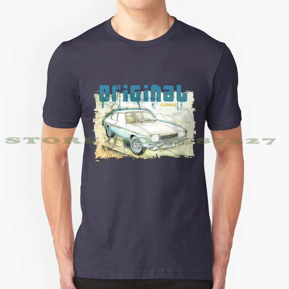 

New Classic Capri Men's T-Shirt Cool Design Trendy T-Shirt Tee New Sign Capri Classic Vintage Old Car Motorsport Mens