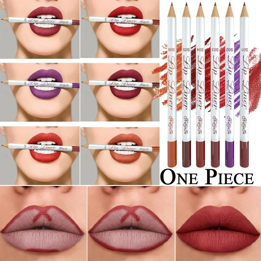 Модные карандаши для макияжа губ 6 цветов стойкие пигменты водостойкая стойкая