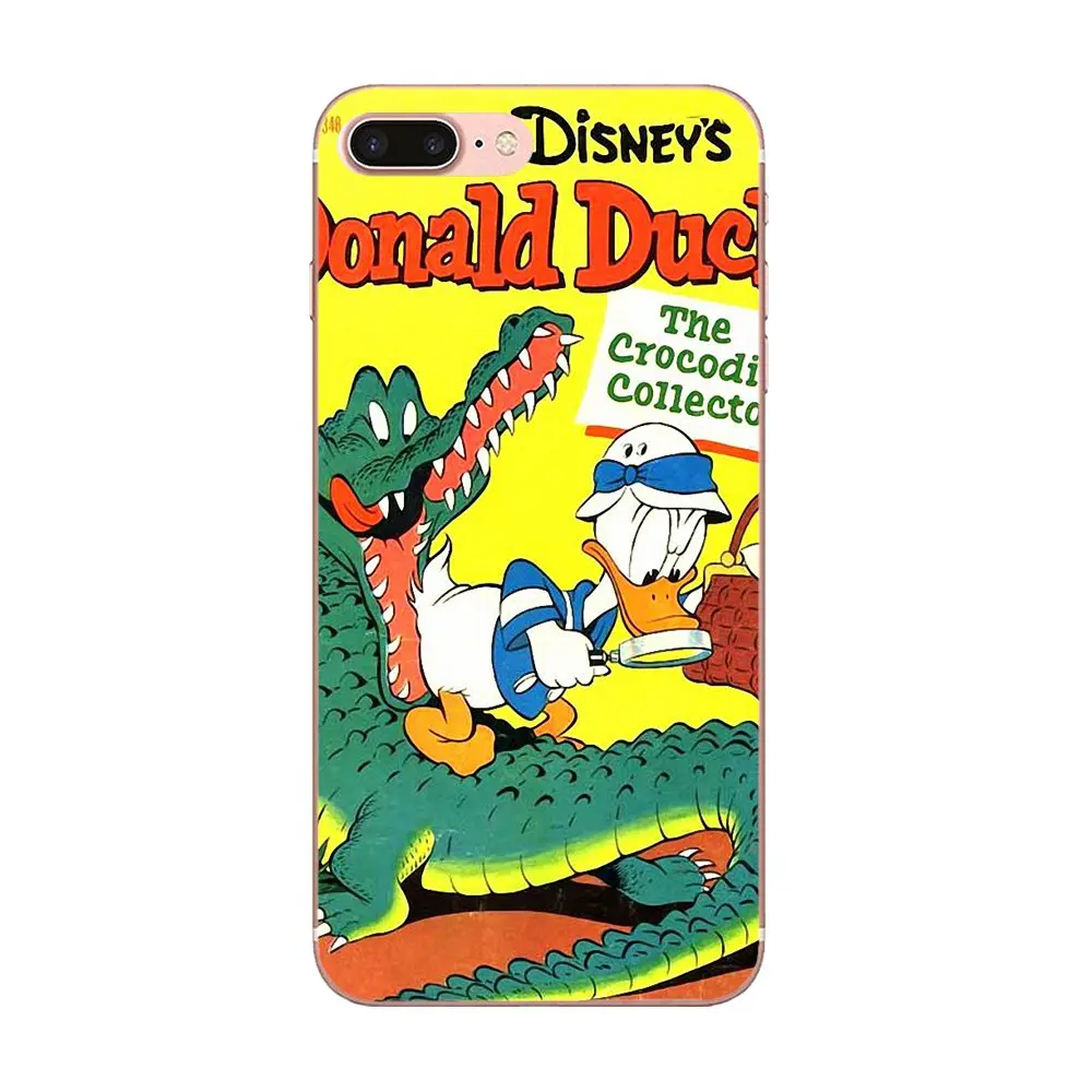 Забавный чехол из ТПУ с изображением Дональда Дака для Apple iPhone 4 4s 5 5C 5S SE 6 6S 7 8 Plus X XS