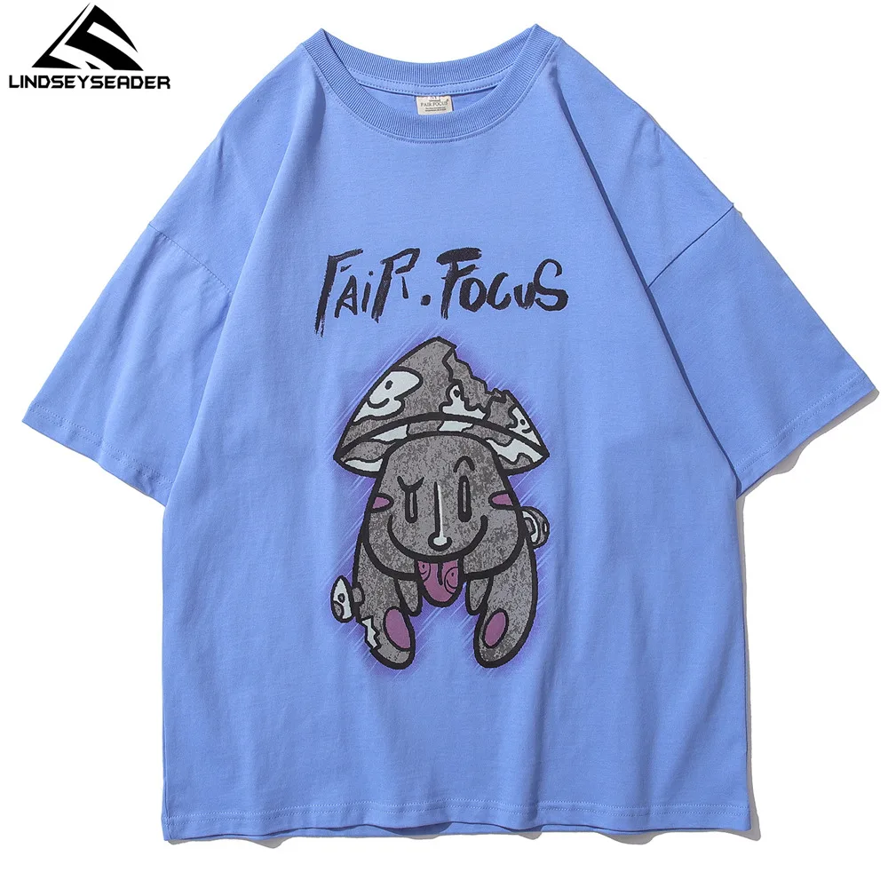 

LINDSEY SEADER T-shirt Men Hip Hop Oversized Cotton Casual Harajuku Streetwear Summer Short Sleeve Funny Cartoon Tops Tee Tshirt