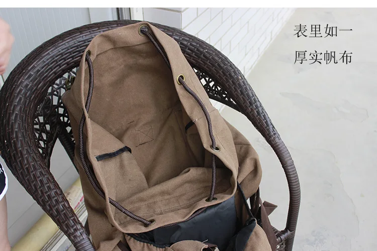 Супер большой емкости Холст Открытый рюкзак мужская дорожная сумка большая сумка
