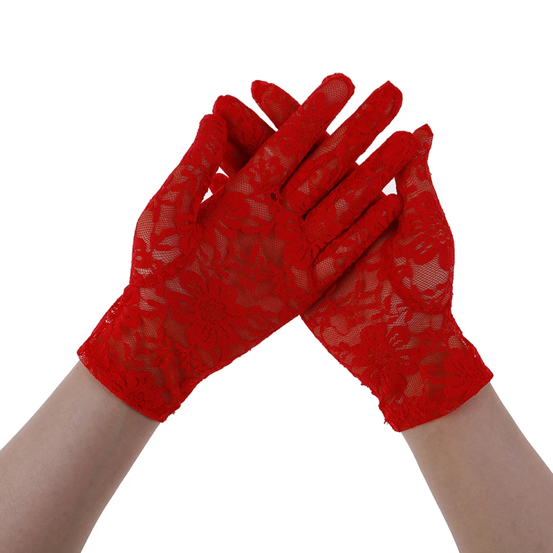 1 пара весна и лето женские сексуальные кружевные перчатки для вождения тонкие