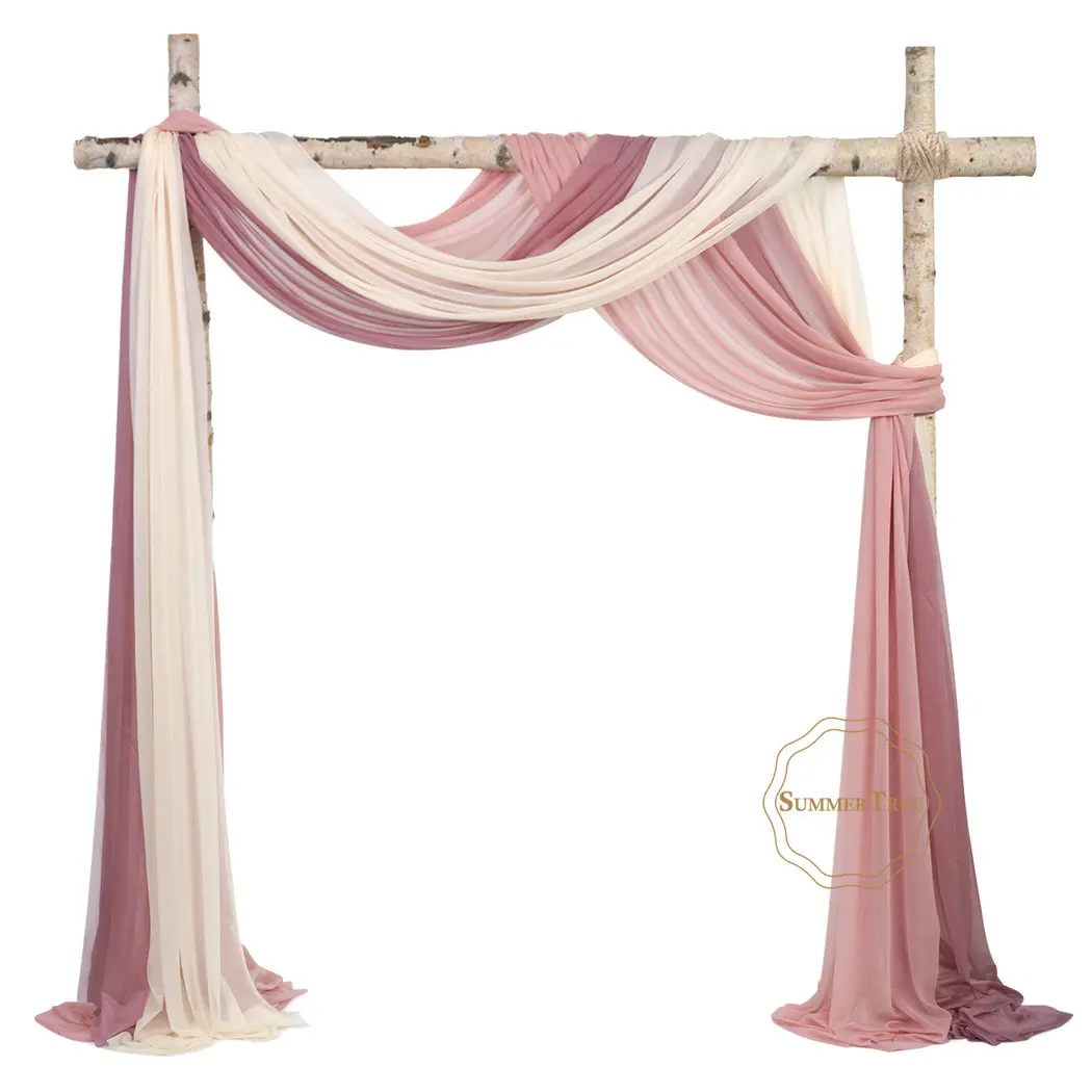 

New Wedding Arch Drape 29" Wide 6.5 Yards Chiffon Fabric Draping Curtain Drapery Ceremony Reception Swag