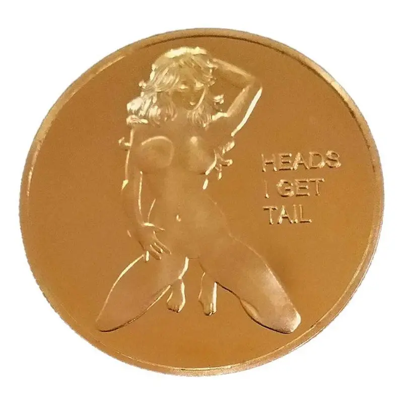 Сексуальная Женская монета с головой хвоста! Взрослое испытание счастливая