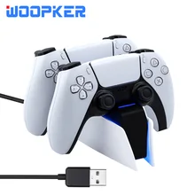 Dual Fast Charger for PS5 Dock Station USB Type-C Safe Charging for PlayStation 5 Controller Game Accessories