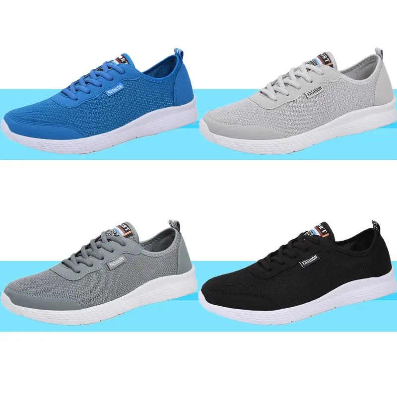 Размера плюс лето кроссовки мужские сетки Спортивная обувь дышащие 9908