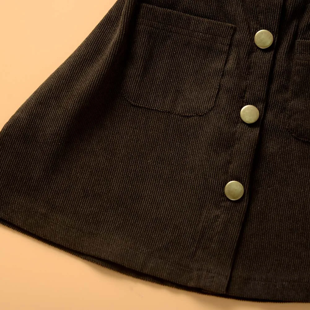 2020 детская одежда для малышей школьная Вельветовая юбка девочек приталенные