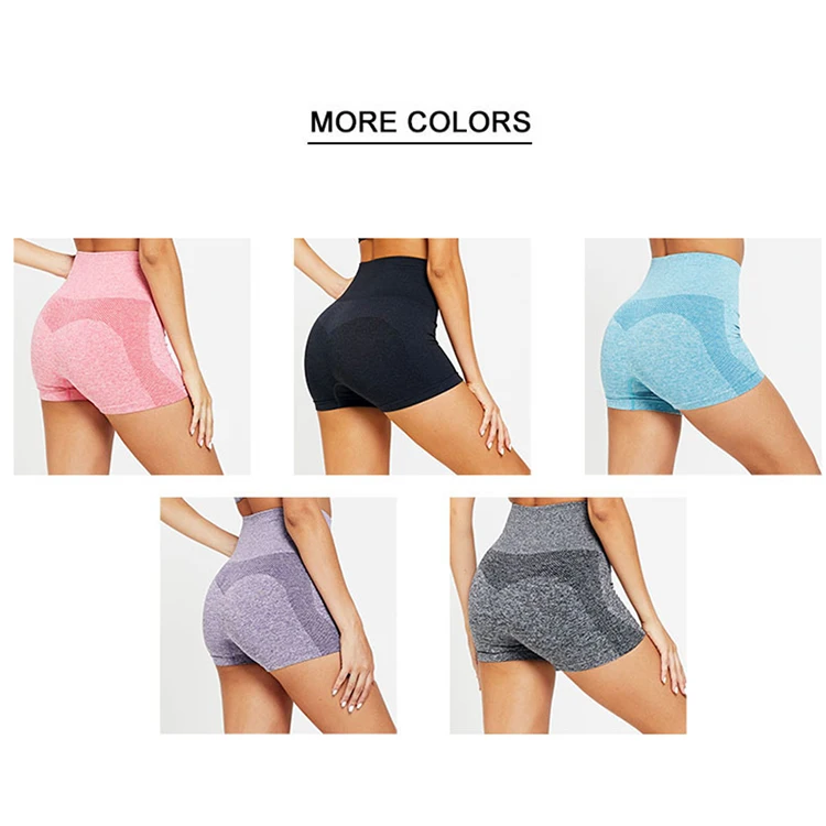 Женские Леггинсы для йоги бесшовные спортивные шорты с высокой талией фитнеса и