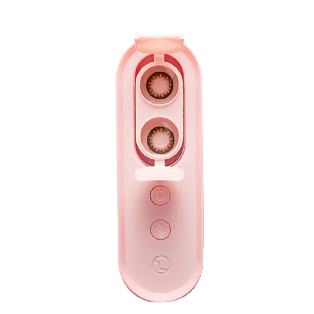 pink Футляр для контактных линз стеклянный очиститель Mei ученик очиститель автоматический Mei футляр для учеников контактный стеклянный ящик Электрический Уход за здоровьем - Цвет: pink