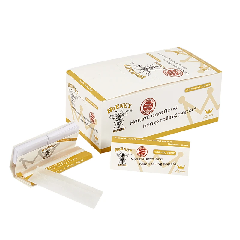 

HORNET DANGER 78mm 4 booklets Rolling Filter Tips Natural Rolling Paper Filter