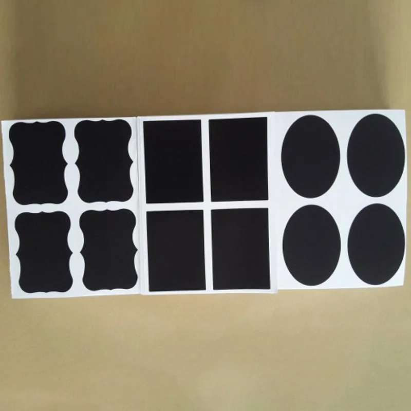 

Black Ellipse/Rectangle/Irregular Label sticker Clip Art Home Recycling 5 Sheet/Pack Decoration PVC Adhesive Wall Stickers wall