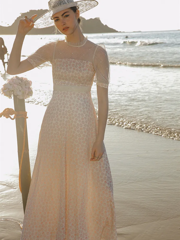 Женское винтажное длинное платье элегантное облегающее Платье макси с цветочным