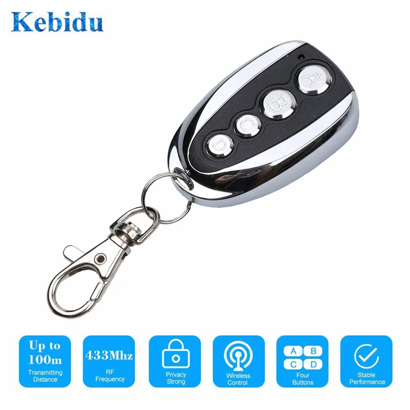 KEBIDU ABCD Key Control 433.92MHZ Remote Cloning RF 4 Channel Auto Car Garage Door Duplicator Rolling Code For universal | Электроника