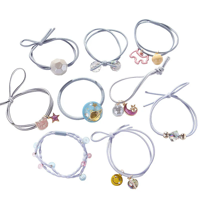 

9pcs/Set Women Elegant Lovely Star Sky Elastic Hair Bands Scrunchie Tie Gum Rope Sweet Rubber Bands Fashion Hair Accessories