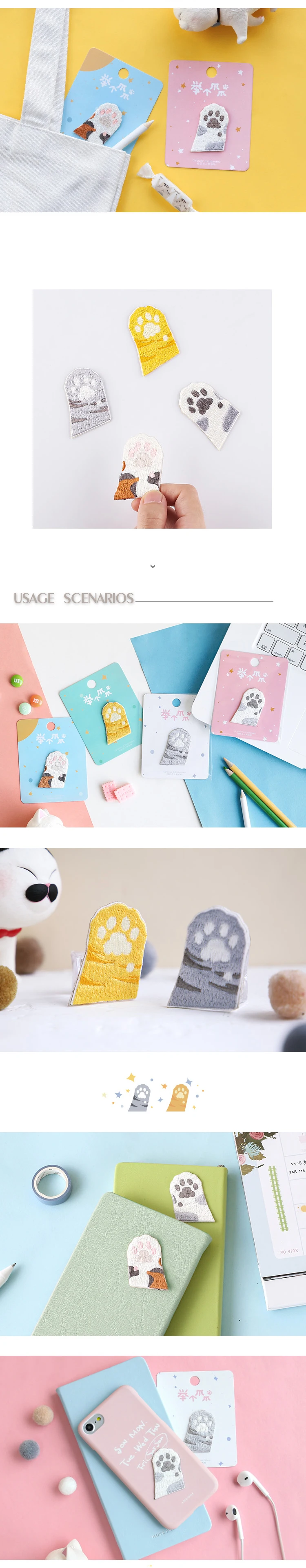 Mr. paper 4 вида конструкций милый Положите коготь Китти вышитые наклейки Kawaii Прекрасный стежок патч ручной работы одежда сумка деко Ткань наклейки
