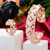 kellybola gorgeous luxury full cubic zirconia bracelet ring womens bridal jewelry set wedding perfect gift high quality 2021