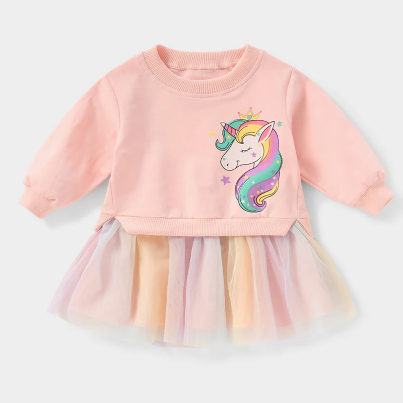 

Платье для девочек, весенне-осенние повседневные платья в полоску с мультяшным рисунком, детская одежда, милое праздничное платье принцессы, одежда для маленьких девочек