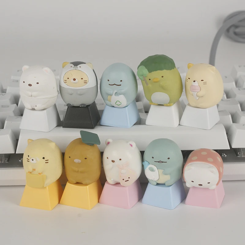 anime keycap for mechanical keyboard custom keycaps gaming accessories keycap mold for corner creature free global shipping