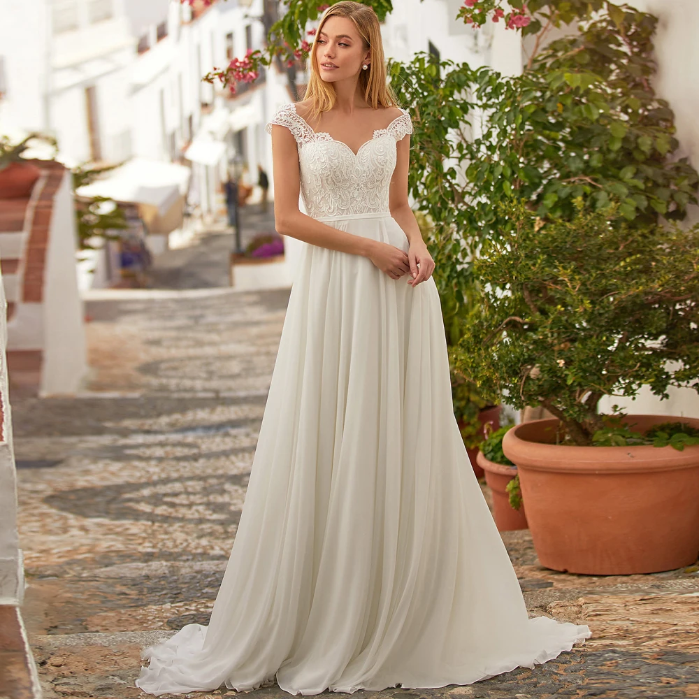Простое свадебное платье в стиле бохо Пляжное Платье 2021 размера плюс