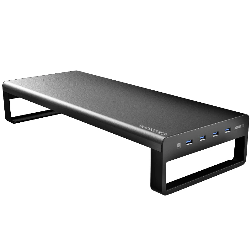 

Genuine Metal computer display heighten racks with USB home organization and storage storage rack fashion alloy shelf organizer