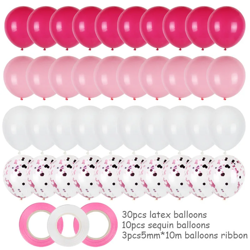 43 шт. сине-белые воздушные шары 12-дюймовые с золотыми конфетти лентой латексные