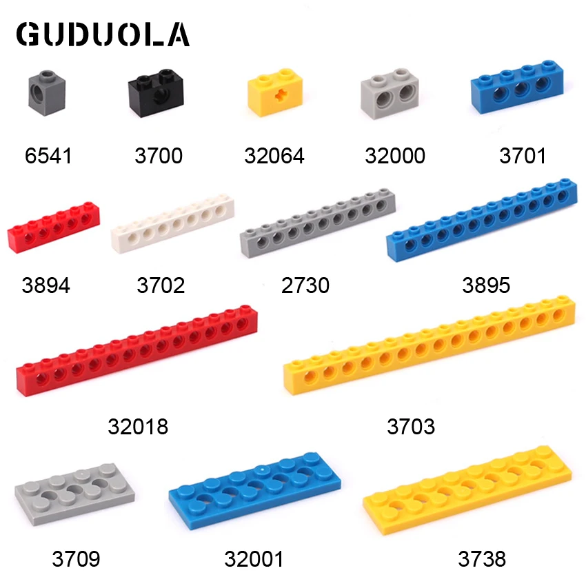 Специальные кирпичи Guduola 3700 пластина 1x2 с отверстиями детали MOC строительный блок