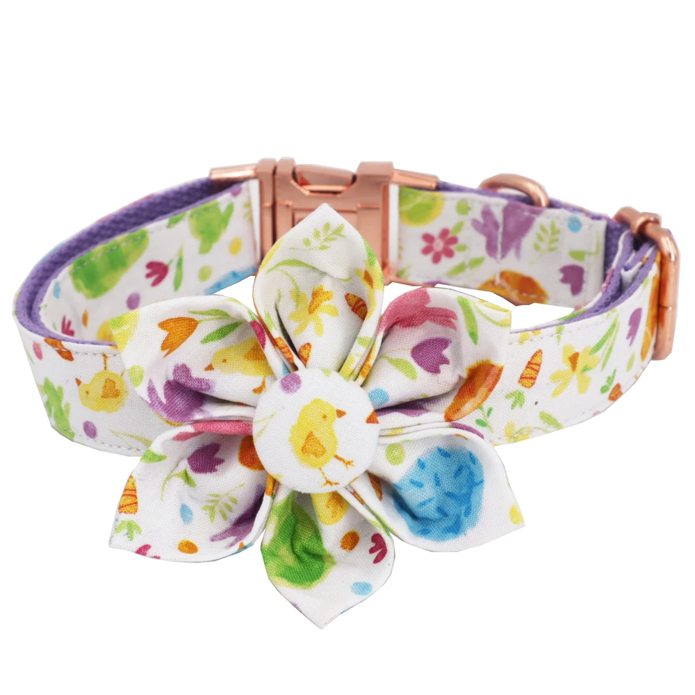 Пасхальный праздничный собачий ошейник галстук бабочка с цветком подходящая
