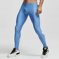 men running tights light blue training gym leggings man compression pants jogging mallas hombre sportlegging cycling pants xl