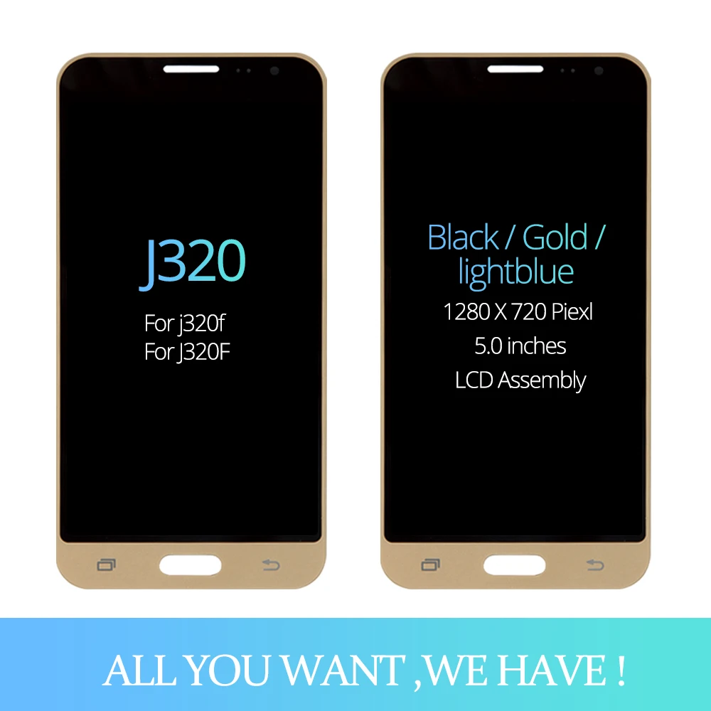 J320f ЖК-дисплей для samsung Galaxy J3 J320 J320F J320H J320FN J320M ЖК-дисплей сенсорный экран дигитайзер Рамка регулировка яркости