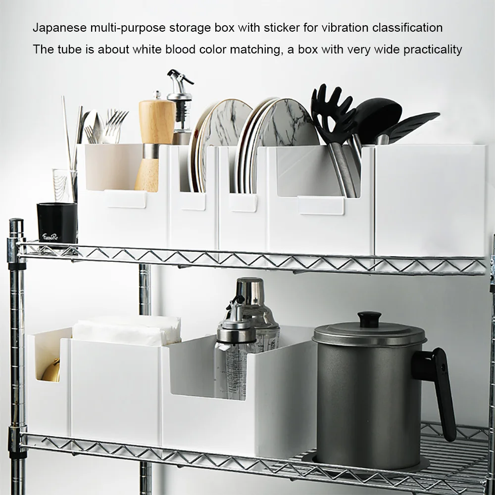 Многоцелевой штабелируемые коробки для хранения Пластик офисном сортировочная