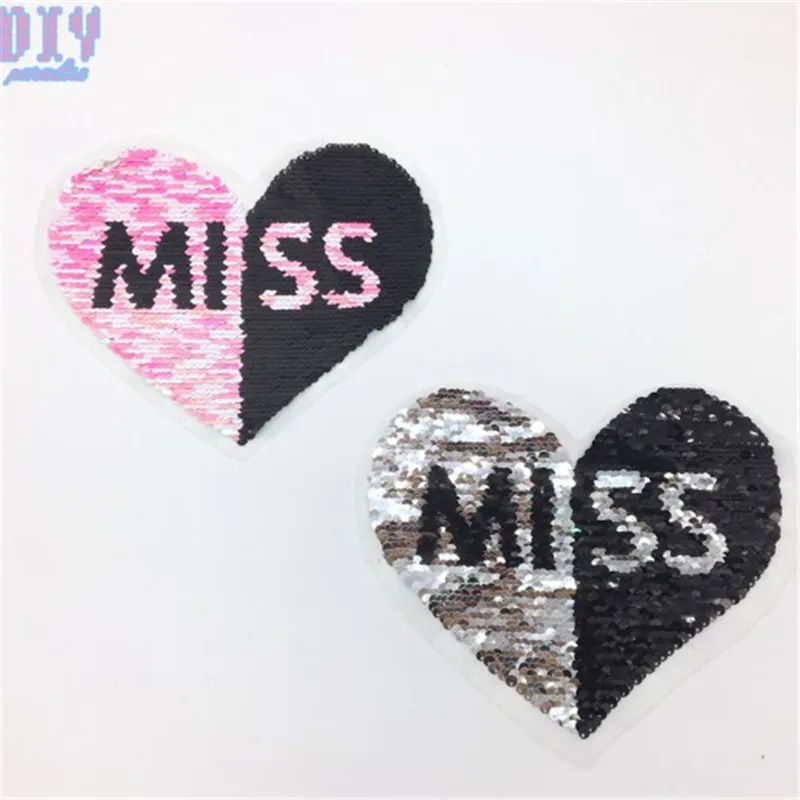 10 шт. двухсторонние нашивки с блестками пришитые для одежды детская футболка