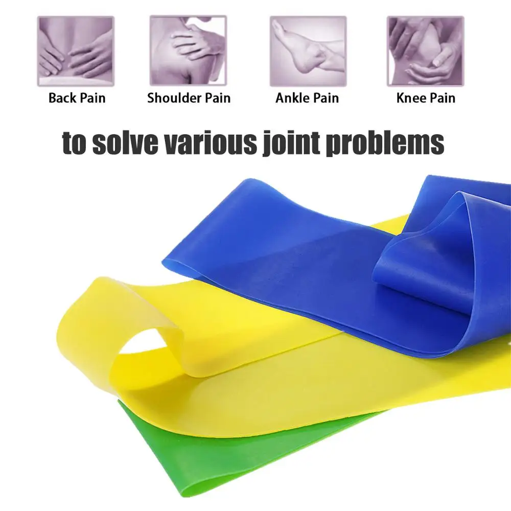 Спортивная резиновая Эспандеры эластичный Фитнес ремешок петли 60 см комплект