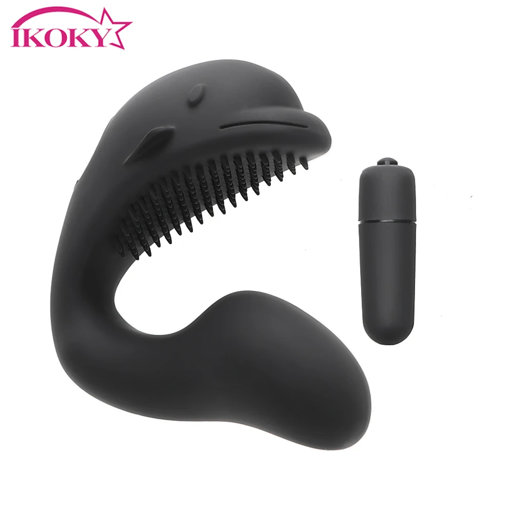 

IKOKY Dolphin Style Dildo Vibrator Massager Anal Plug Vagina Shock Sex Toys For Women Clitoris Stimulator G Point Orgasm Erotic