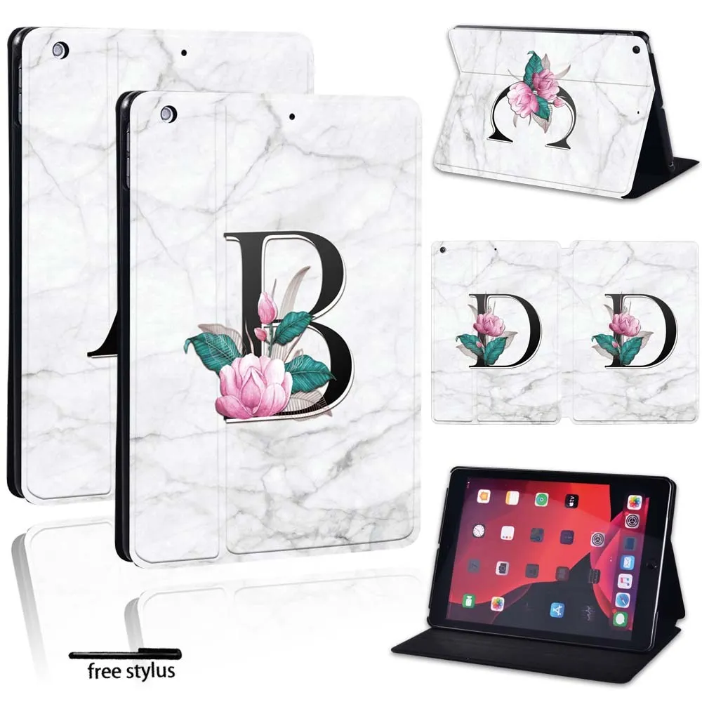 

Printed 26 letters PU Leather Smart Tablet Folio Stand Shockproof Flip Cover Case For Apple iPad mini 6 5 4 3 2 1