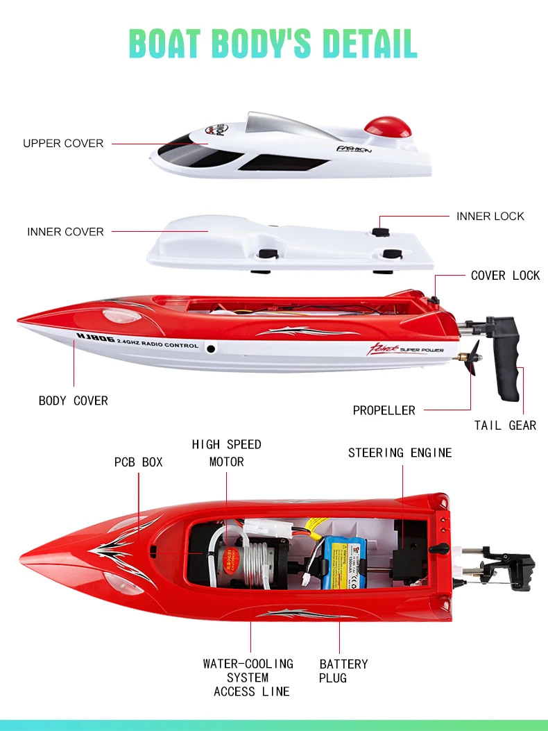 35 км/ч RC лодка супер скорость корабль лодки цветной ночной Светильник приманка