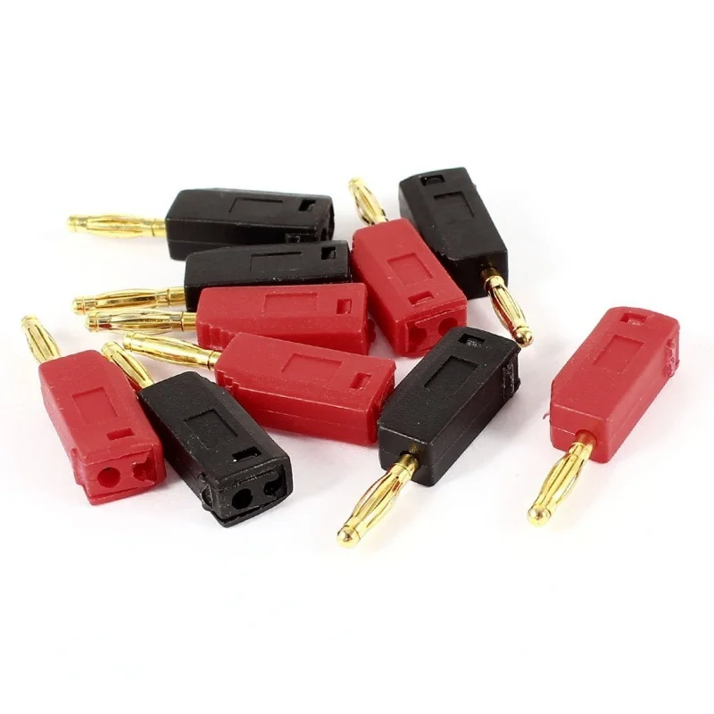 

Speaker Wire Cable 2 Mm Banana Plug Connection 10 Sheets Black + Red
