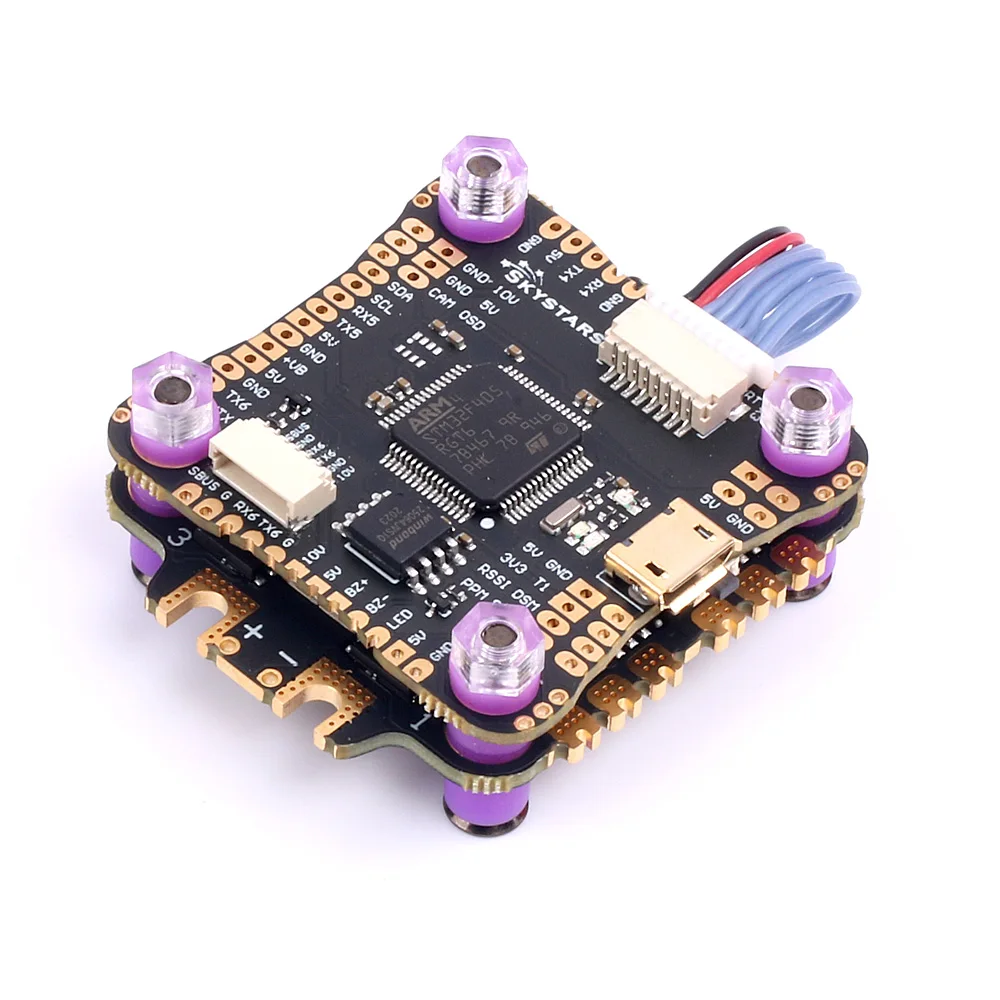 Nuevo/Skystars F4 F405 controlador de vuelo OSD 45A Blheli_S 3-6S 4 en 1 sin escobillas ESC Stack 30,5x30,5mm FPV Dron de carreras Quadcopter-0