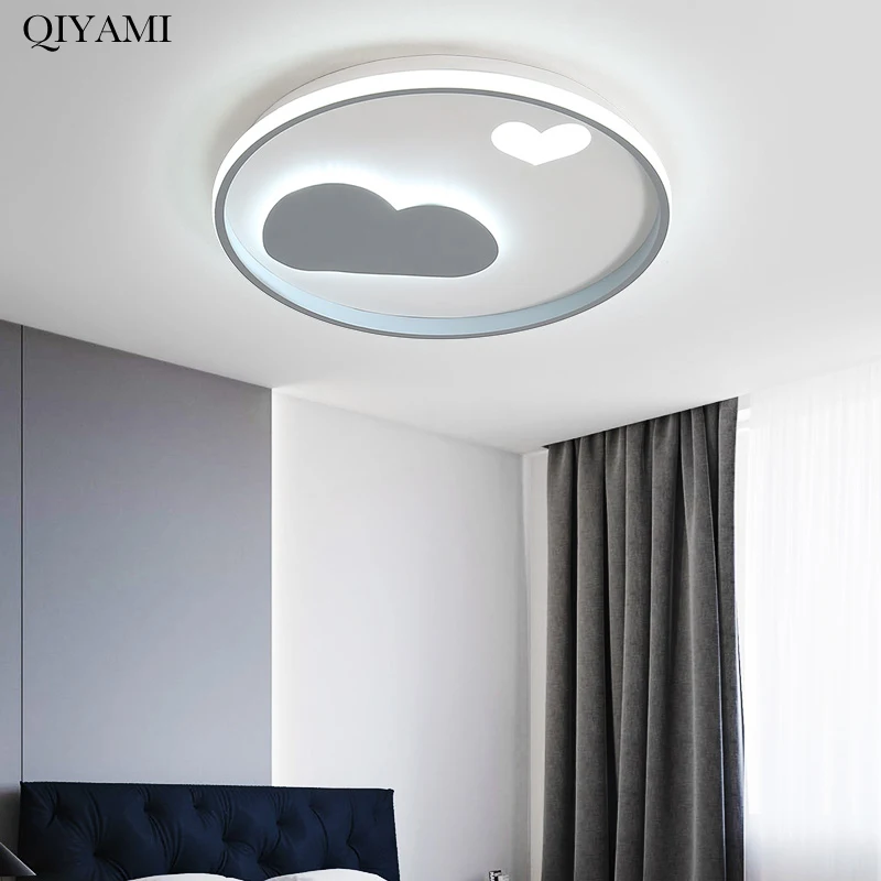 Современные потолочные светильники серого/белого цветов с дистанционным