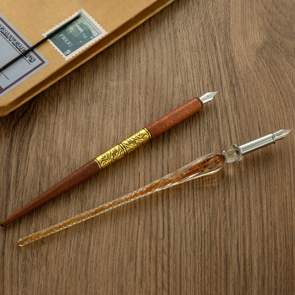 

Practicality Dip Pen Straight Gothic Flat Point Squiggly Round Point English Calligraphy Practice Set Empty Ink Bottle Stationer