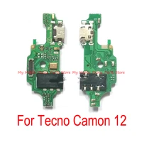 10 pcs usb charging port dock connector board flex cable for tecno camon 12 camon12 usb charge charger port board spare parts