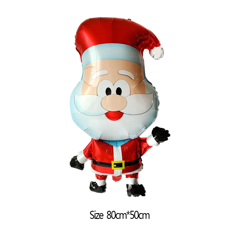 B09 Santa Claus Рождественский воздушный гелиевый воздушный шар покрытый фольгой Снеговик Санта Клаус Рождественская елка лося мальчик подарочная форма Globos для рождественского орнамента новогодний декор - Цвет: B09 Santa Claus